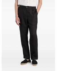 Alpha Studio - Elasticated-Waistband Straight-Leg Trousers - Lyst