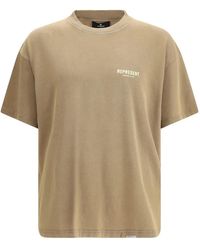 Represent - Crew-Neck Logo-Print T-Shirt - Lyst