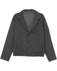 LC23 - Notched-Lapel Elasticated-Hem Bomber Jacket - Lyst