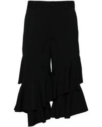 COMME DES GARÇON BLACK - Ruffle Shorts - Lyst