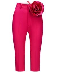 Area - Pantalones cortos de vestir con aplique floral - Lyst