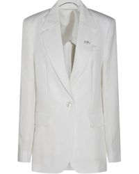 Blumarine - Einreihiges Sakko Mit Logo - Lyst