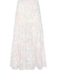 Ixiah - Affliction Floral Ruffled-Detail Maxi Skirt - Lyst