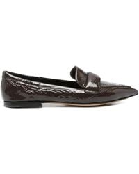 Pomme D ́Or - Ingrid Patent-Leather Pointed Loafers - Lyst