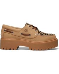 Timberland - Leopard-Print Loafers - Lyst