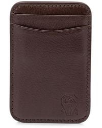 Brunello Cucinelli - Grained Leather Card Holder - Lyst