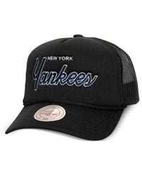 Mitchell & Ness - New York Yankees Mlb Script Trucker Baseball Cap - Lyst