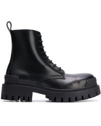 Balenciaga - Strike 20mm Lace-up Boots - Lyst