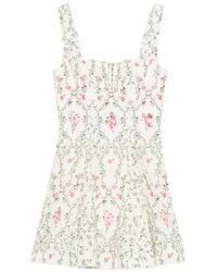 Agua Bendita - Floral-Print Mini Dress - Lyst