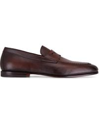 Santoni - Penny-Loafer Aus Leder - Lyst