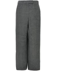 Emporio Armani - Marl-Effect Straight-Leg Trousers - Lyst