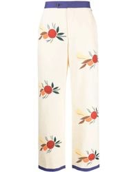Bode - Patch-Detail Cropped Trousers - Lyst