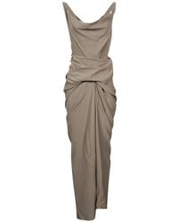 Rick Owens - Draped Sleeveless Gown Dress - Lyst