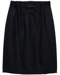 Prada - Jupe Mi-Longue À Détail De Nœud - Lyst