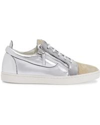 Giuseppe Zanotti - Nicki Metallic Leather Sneakers - Lyst