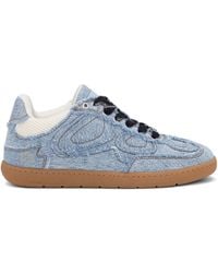 Ganni - Raw-Edge Panelled Sneakers - Lyst