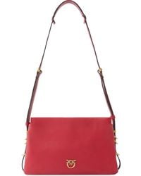 Pinko - Love Birds-Plaque Leather Cross Body Bag - Lyst