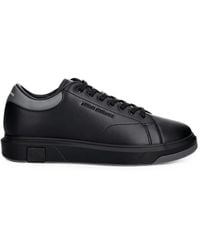 ARMANI EXCHANGE - Logo-Embossed Lace-Up Sneakers - Lyst