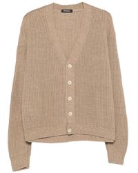Imperial - Chunky-Knit V-Neck Cardigan - Lyst