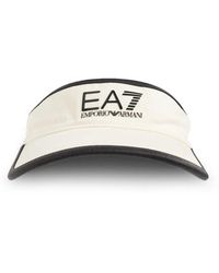 EA7 - Logo-Print Visor Cap - Lyst