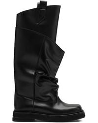 The Attico - Robin Passeggiata Ruched Combat Boots - Lyst