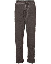Poeme Bohemien - Crease-effect Straight Trousers - Lyst