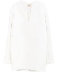 KHAITE - V-Neck Dress - Lyst