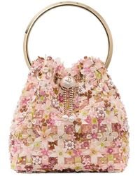 Jimmy Choo - Bon Bon Floral-Appliqué Handle Shoulder Bag - Lyst