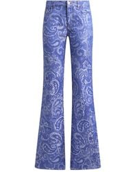 Etro - Vaqueros Acampanados Con Motivo De Cachemira - Lyst