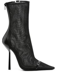 Saint Laurent - 115Mm Oxalis Mesh Pointed Boots - Lyst