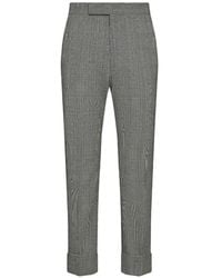 Thom Browne - Prince Of Wales Fresco Wool Backstrap Trousers - Lyst