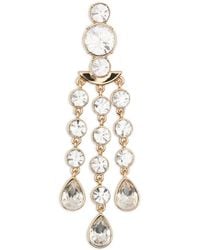 Self-Portrait - Crystal Tiered Droplet Earrings - Lyst