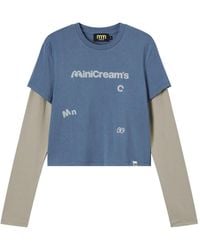 Mini Cream - Layered Graphic-Print Top - Lyst