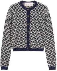 Valentino Garavani - Toute La V Jacquard Cardigan - Lyst
