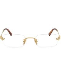 Miu Miu - Brille Mit Eckigem Gestell - Lyst