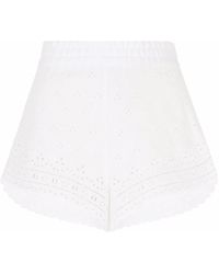 Dolce & Gabbana - Embroidered Linen Shorts - Lyst
