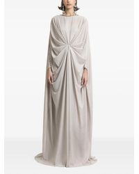 Gemy Maalouf - Beaded-Neckline Maxi Kaftan - Lyst