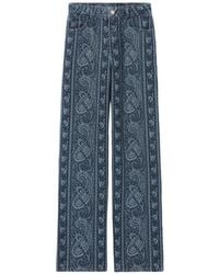 Claudie Pierlot - Printed Straight Denim Jeans - Lyst
