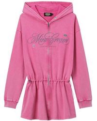 Mini Cream - Jurk Met Trekkoordtaille En Logoprint - Lyst