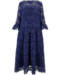 Talbot Runhof - Midikleid mit Spitzendetail - Lyst