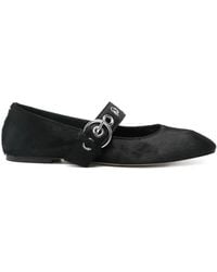 Aeyde - Uma Eyelet Ponyhair Ballerinas - Lyst