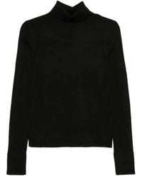 Patrizia Pepe - Logo-Plaque Wool Sweater - Lyst
