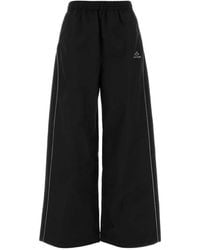 Balenciaga - Logo-Print Wide-Leg Track Pants - Lyst