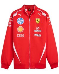 PUMA - X Scuderia Ferrari Bomber Con Applicazioni E Zip - Lyst