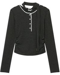 B+ AB - Striped Button Top - Lyst