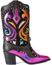 Kurt Geiger - 65Mm Kensington Crystal-Embellished Cowboy Boots - Lyst