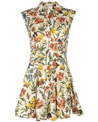 Alice + Olivia - Kim Floral-Print Mini Dress - Lyst