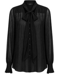 Toccin - Kaila Tie-Neck Button-Front Blouse - Lyst