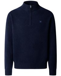 Hackett - London Quarter-Zip Elbow-Patch Sweater - Lyst