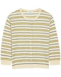 Vince - Gestreifter Cardigan Mit Knöpfen - Lyst